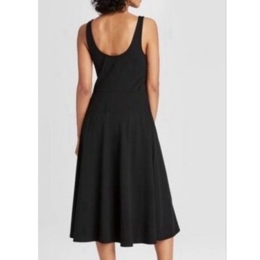 NWT a new day.  Classic Black Scoop-Back Midi Dress. Size 12.